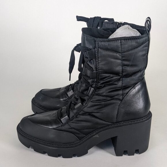 Steve Madden Pieper Lace-Up Lug Sole Chunky Heel Combat Boots Size 10M - NEW - Picture 4 of 7